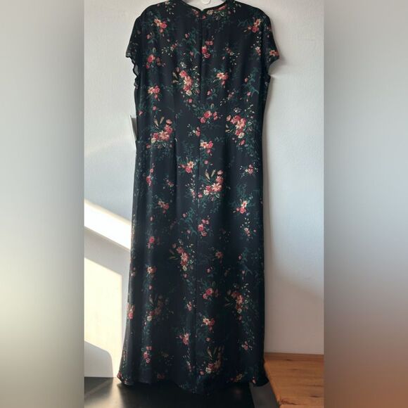 NWT Vintage Ralph Lauren Floral Foliage Silk Midi/Maxi Lined Dress - Picture 6 of 12